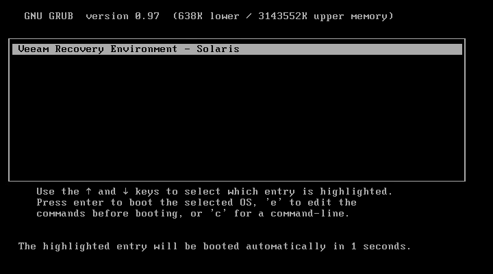 Booting from Veeam Recovery Media