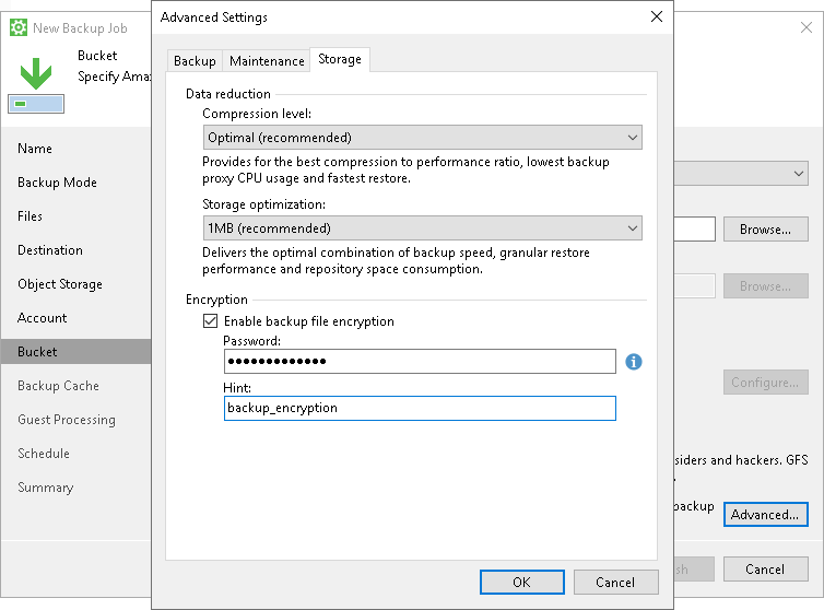 Advanced Storage Settings Storage Settings