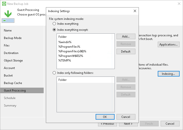 Set File Indexing File Indexing