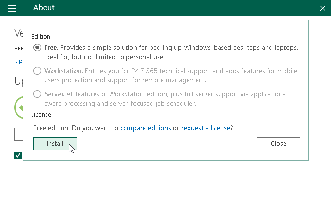 Install License Installing License