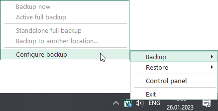 Start Backup Configuration Using System Tray How to Back Up Microsoft SQL Server