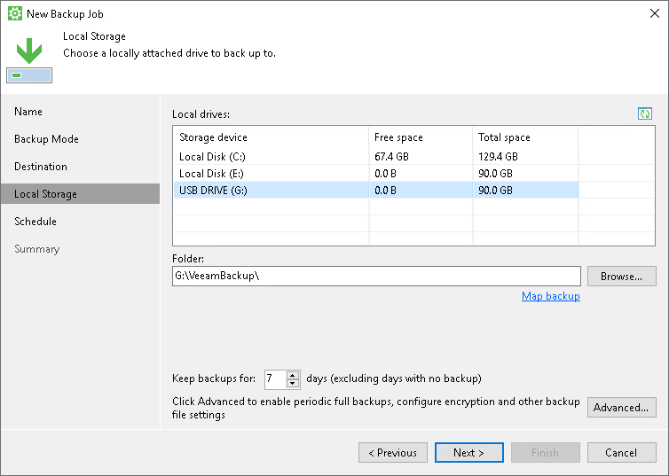 Select Storage for Backup Job How to Protect Windows Computer