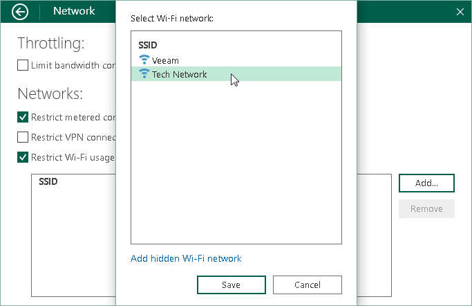 Select Wireless Networks for Backup Selecting Wireless Networks for Backup