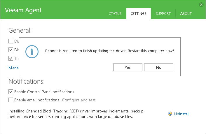 Removing Veeam CBT Driver