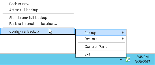 Step 1. Launch Configure Backup Wizard