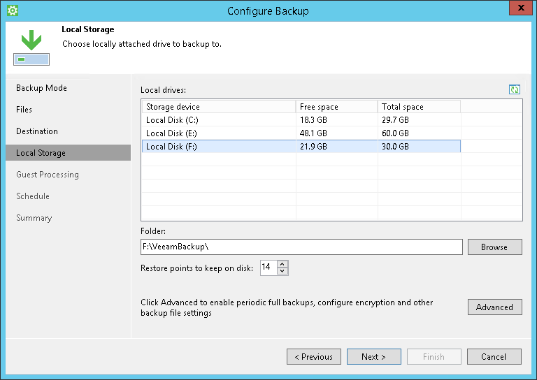 Local Storage Settings