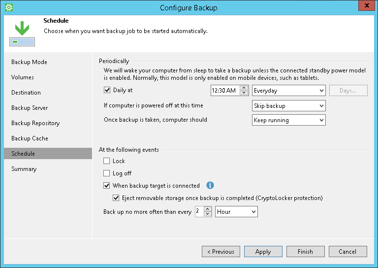 Scheduling Settings in Free and Workstation Editions