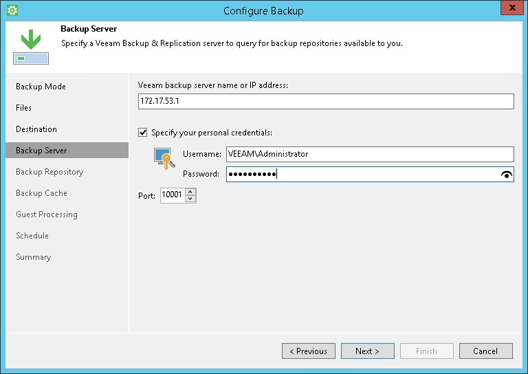 Veeam Backup Repository Settings