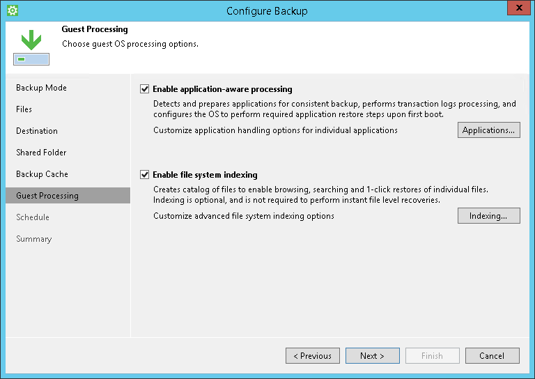 Step 8. Specify Guest Processing Settings