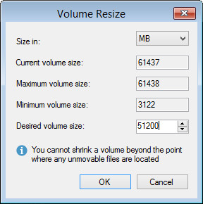 Step 11. Resize Restored Volumes