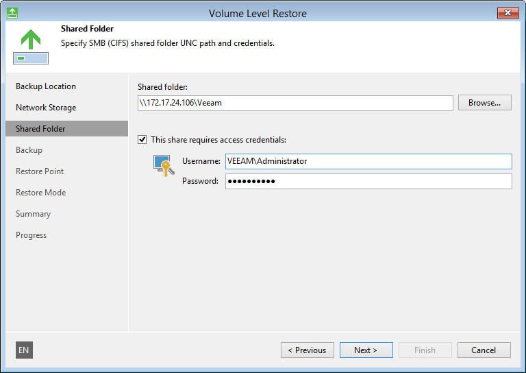 Shared Folder Settings