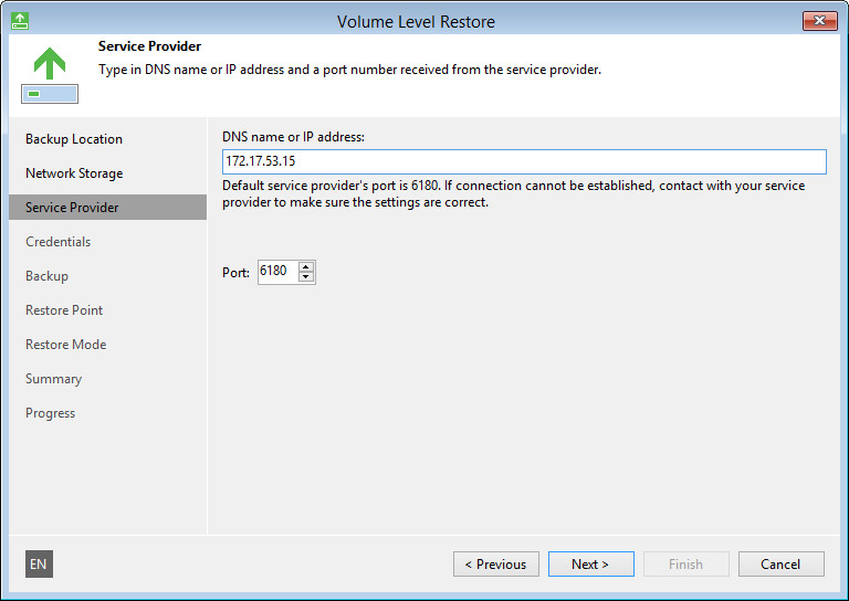 Service Provider Settings