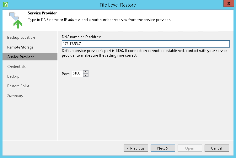 Service Provider Settings