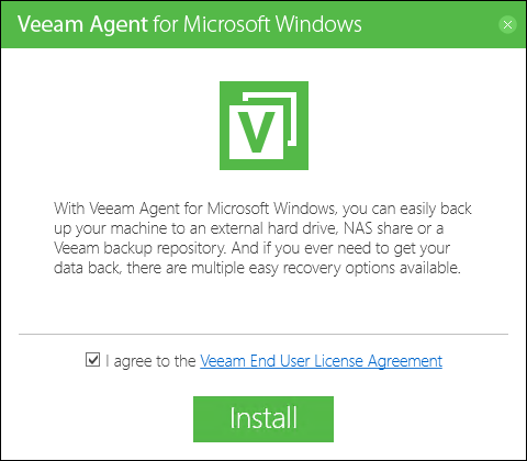 Installing Veeam Agent for Microsoft Windows