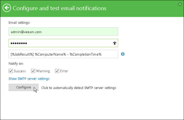 Enabling Email Notifications