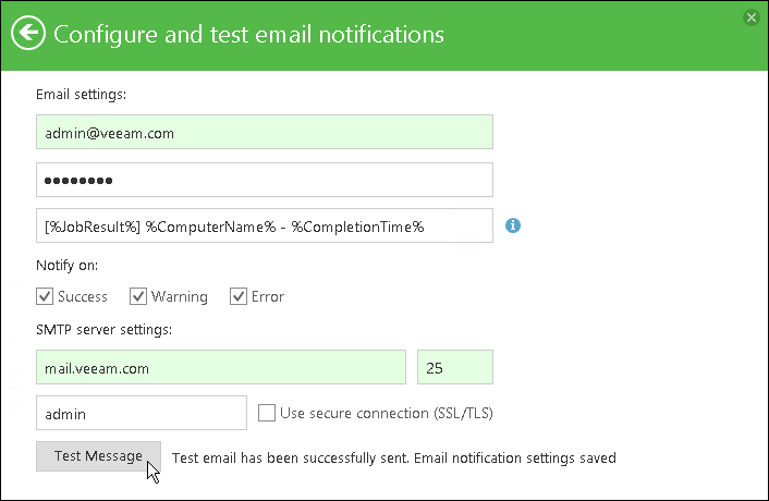 Enabling Email Notifications