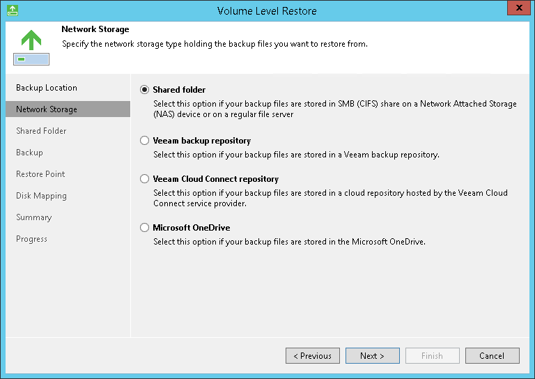 Step 3. Select Remote Storage Type