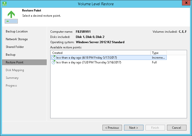 Step 6. Select Restore Point