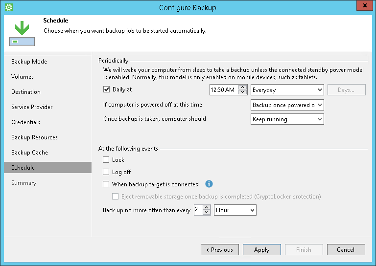 Perform Backup to Cloud Repository