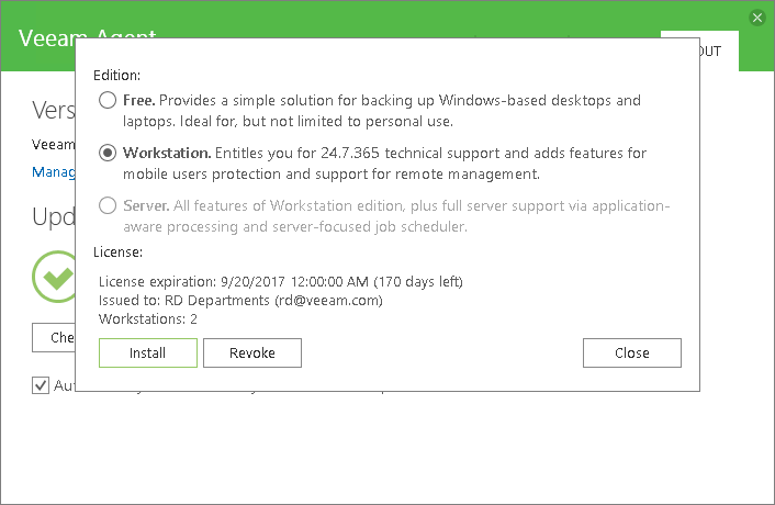 Perform Backup to Cloud Repository