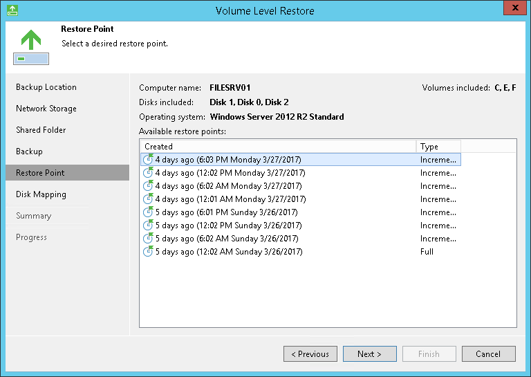 Restore Computer Volume