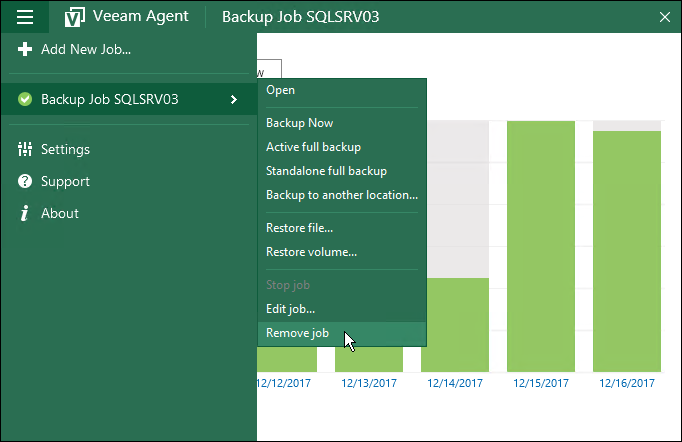 Removing Backup Job