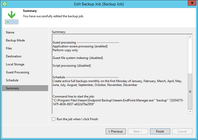 Performing Backup with Command Line Interface