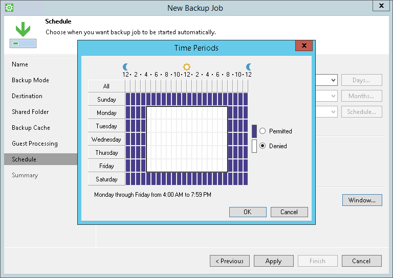 Backup Window