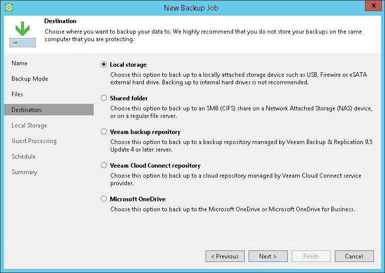 Step 5. Select Backup Destination