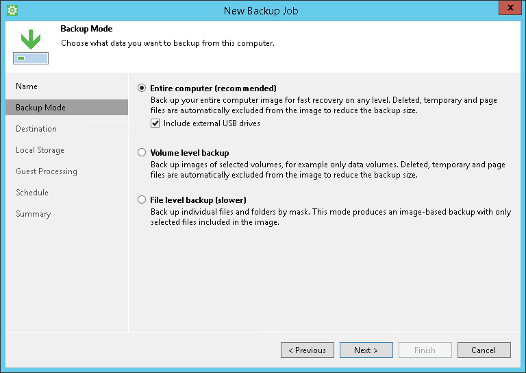 Step 3. Select Backup Mode