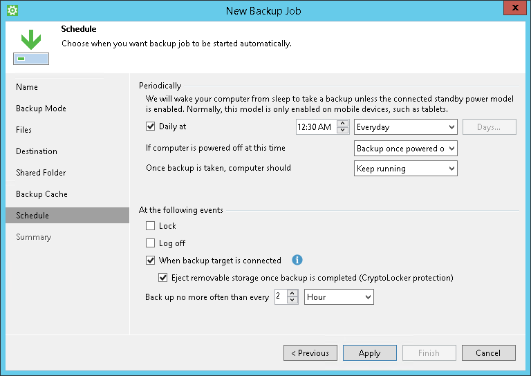 Scheduling Settings in Free and Workstation Editions