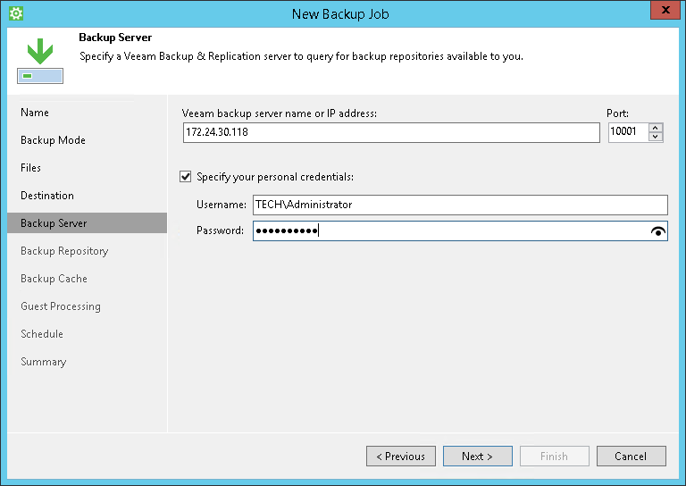 Veeam Backup Repository Settings