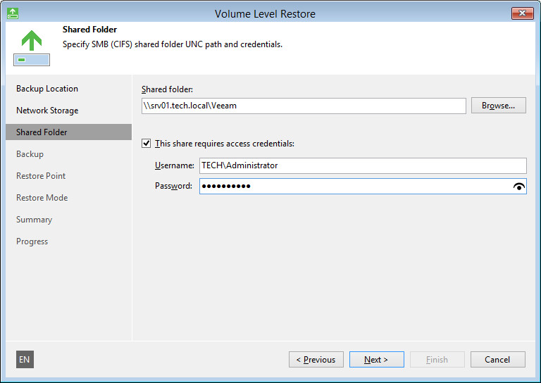 Shared Folder Settings