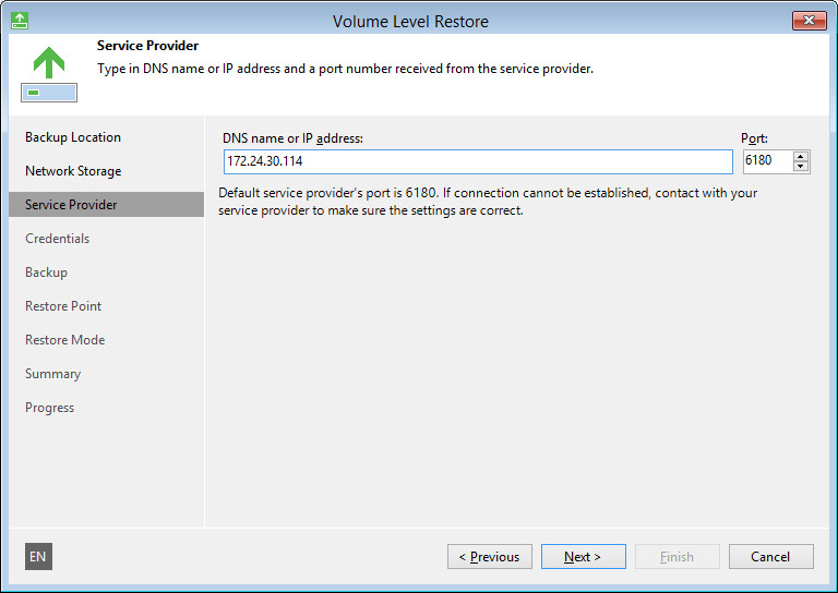Service Provider Settings