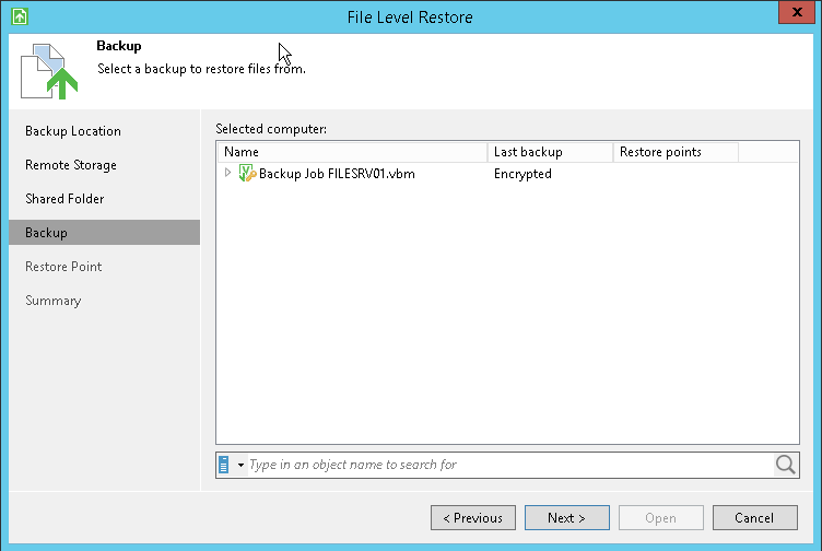 Restoring Data from Encrypted Backups