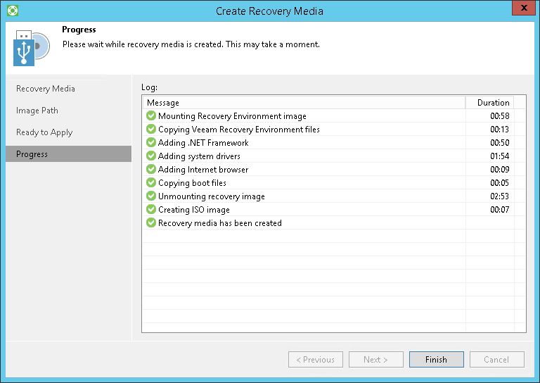 Step 4. Review Recovery Image Settings