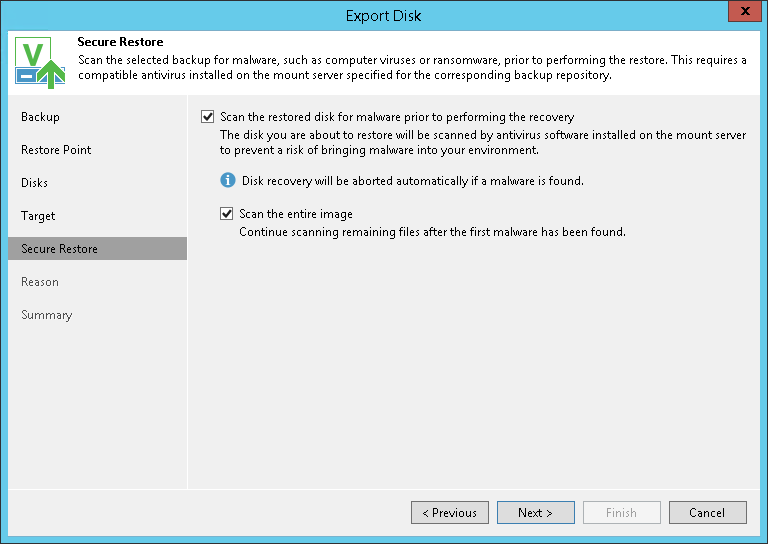 Step 6. Specify Secure Restore Settings