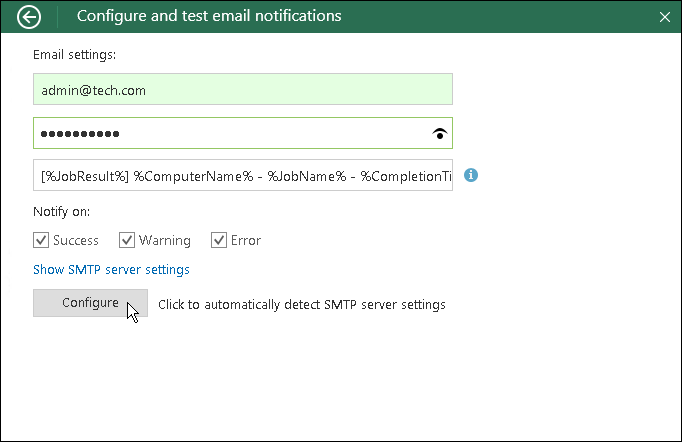 Enabling Email Notifications