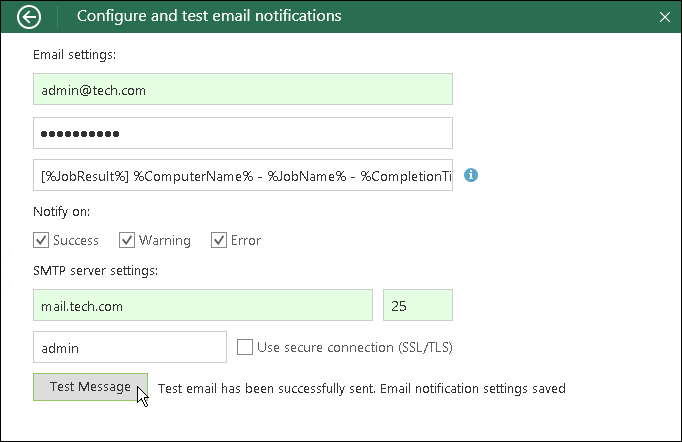 Enabling Email Notifications