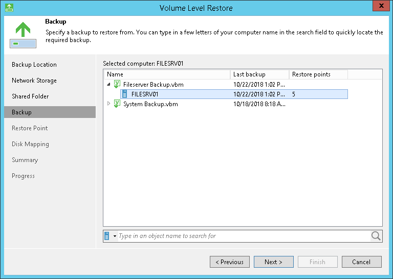Step 5. Select Backup