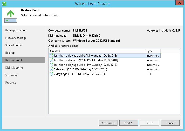 Step 6. Select Restore Point
