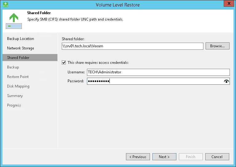 Shared Folder Settings