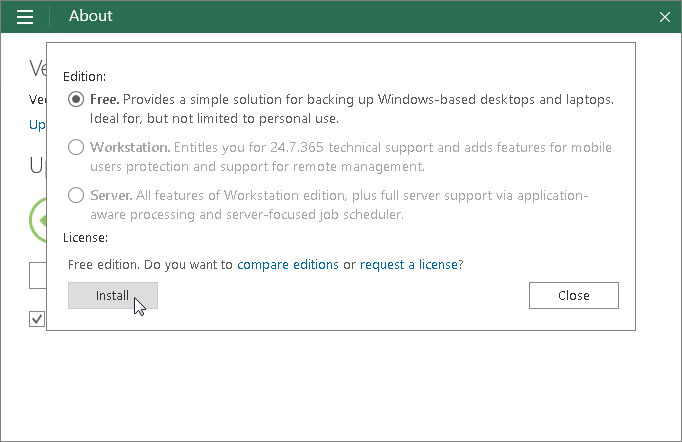 Perform Backup to Cloud Repository