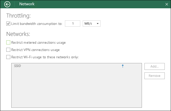 Disabling Backup over Metered Connections