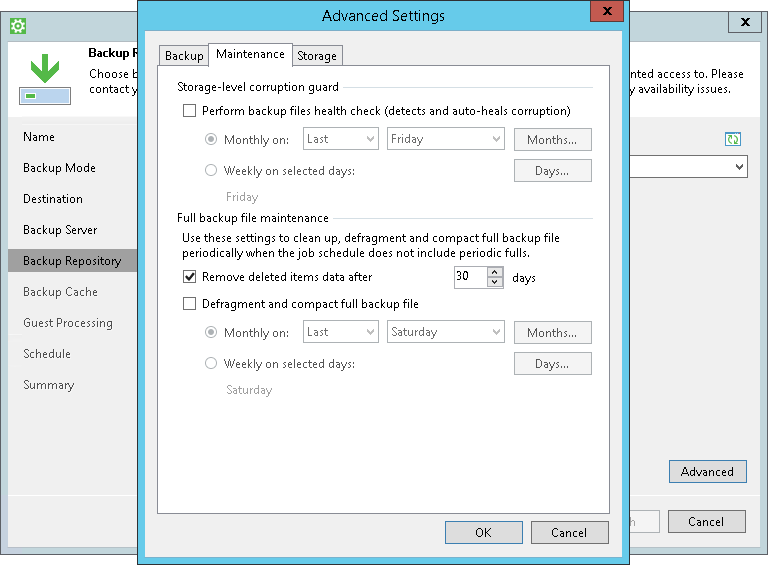 Retention Policy for Outdated Backups