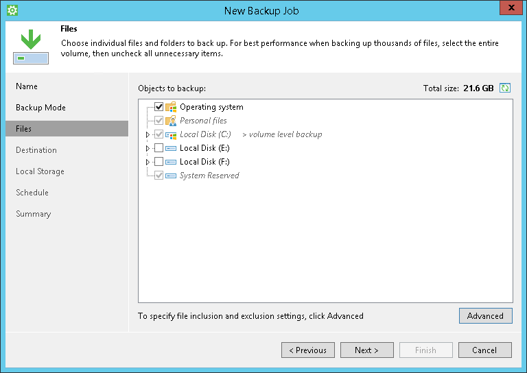 System State Data Backup