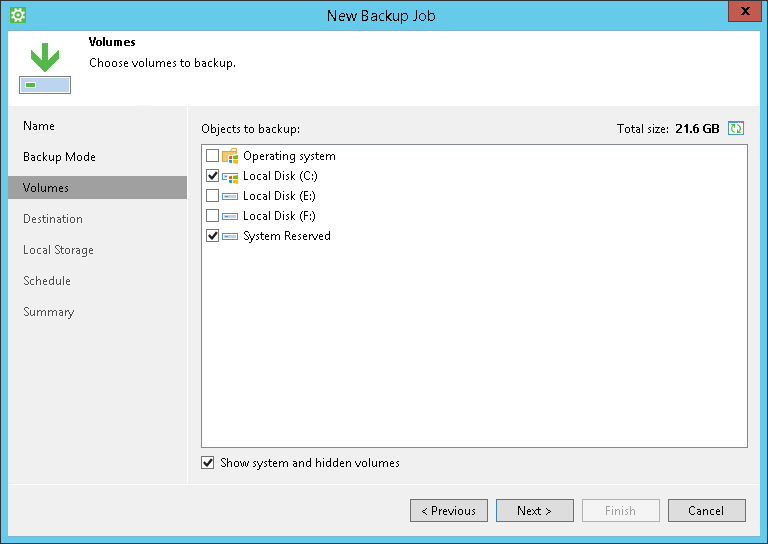 System State Data Backup