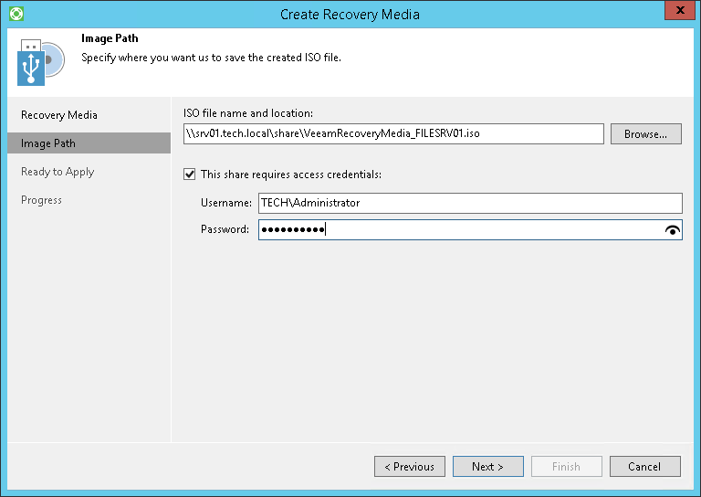 Step 3. Specify Path to ISO