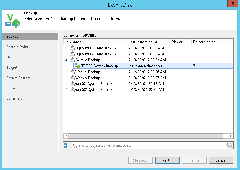 Step 2. Select Backup