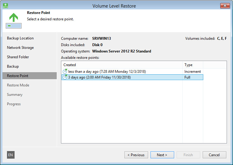 Perform Bare-Metal Recovery